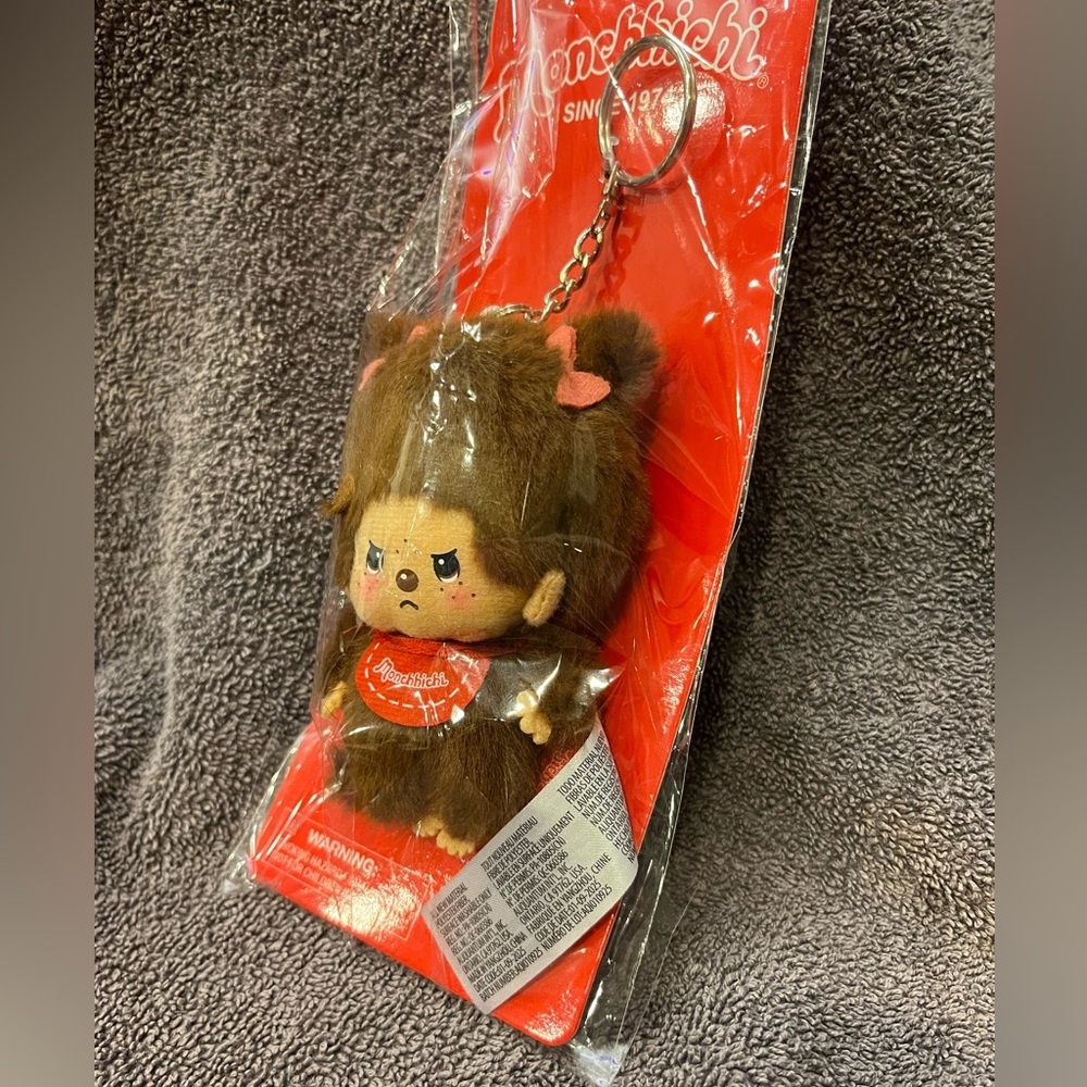 New In Packaging, Monchhichi Key Chain/ Bag Charm Unhappy Girl. - Picture 2 of 5